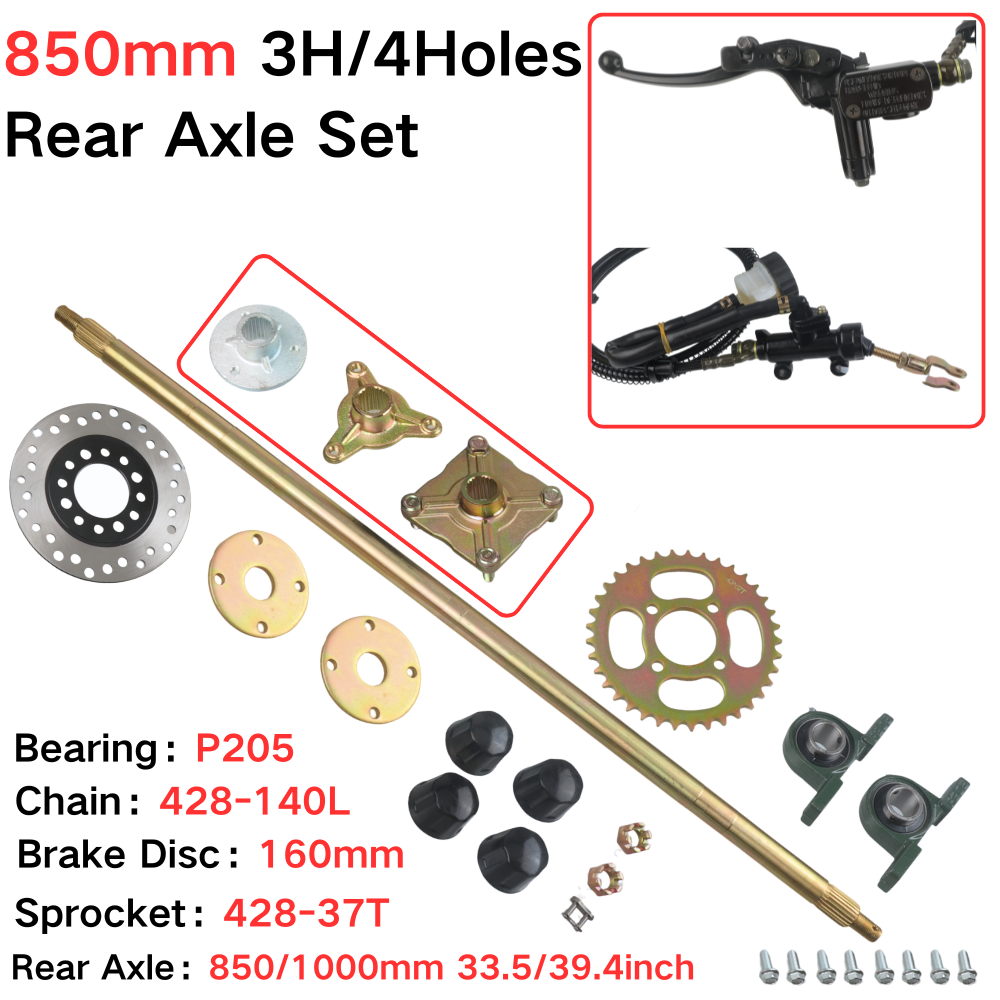 Sprocket - Set Lengkap As Roda Belakang 850mm