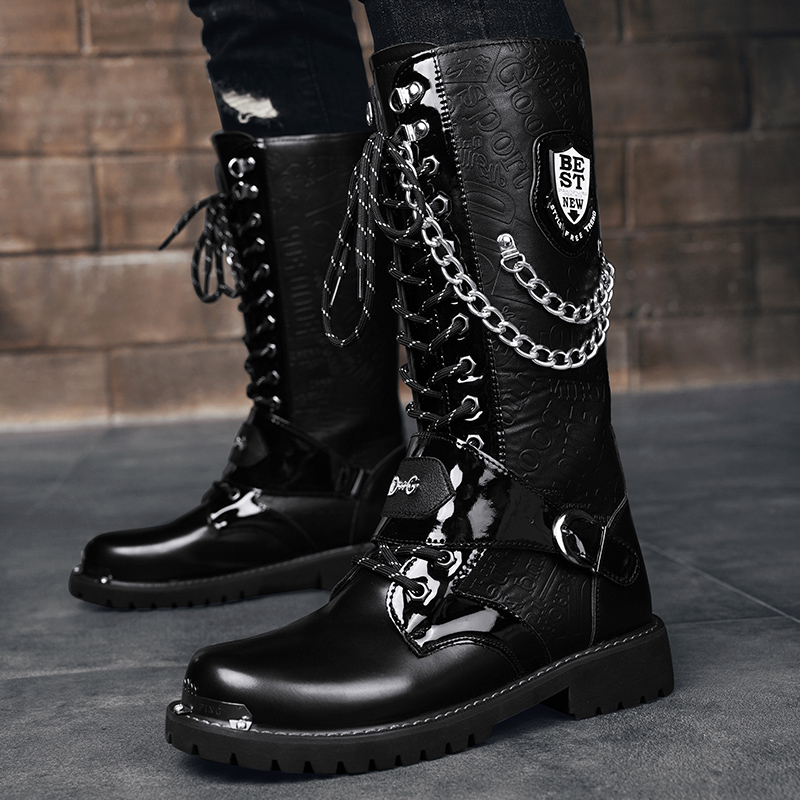 Motorcycle Chain - Sepatu Boots Pria Ukuran Besar Kasual