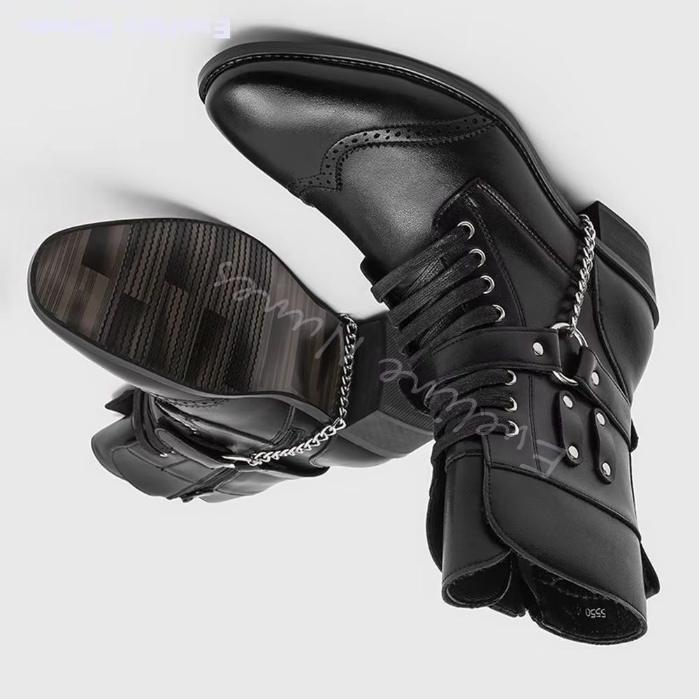Sepatu Bot Tempur Punk Metal B - Motorcycle Chain ulasan dan harga