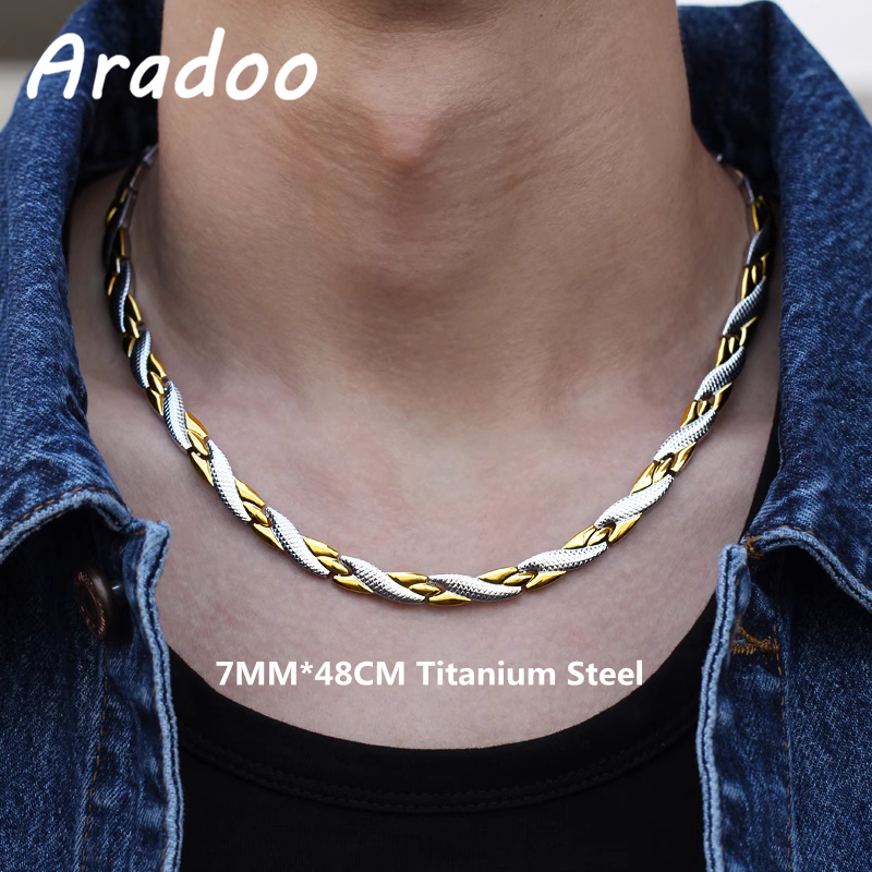 ARADOO kalung pola naga Titani - Ansi Chain ulasan dan harga