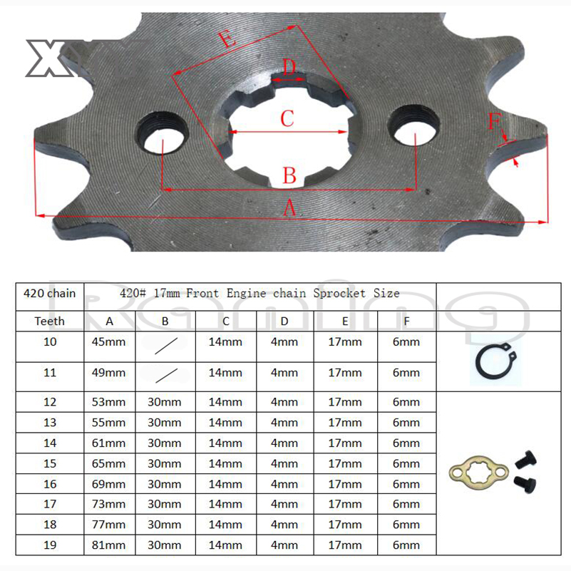 Baru Sproket Mesin Depan 420 # - Sprocket Chain ulasan dan harga